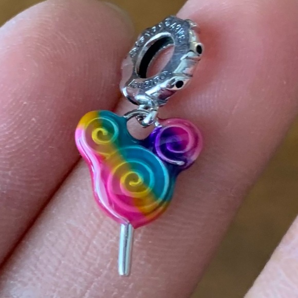 🍭 NWOT Pandora x Disney Mickey Mouse Lollipop Dangle Charm - Picture 8 of 11